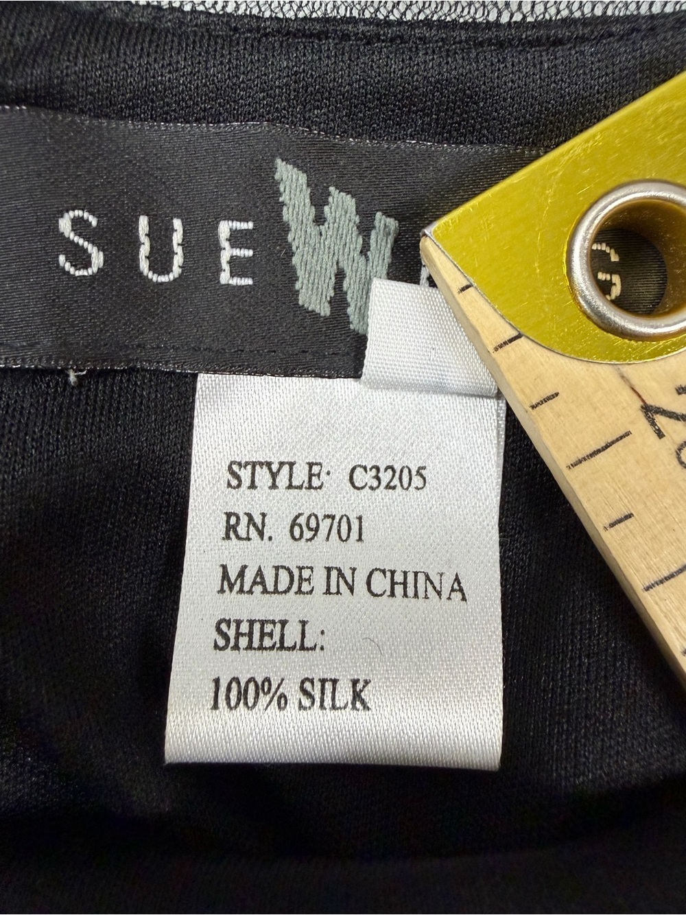Sue Wong Vintage "Rare" Black Silk Floral Rosette Beaded Dress Size 6 Romantic - Picture 14 of 16